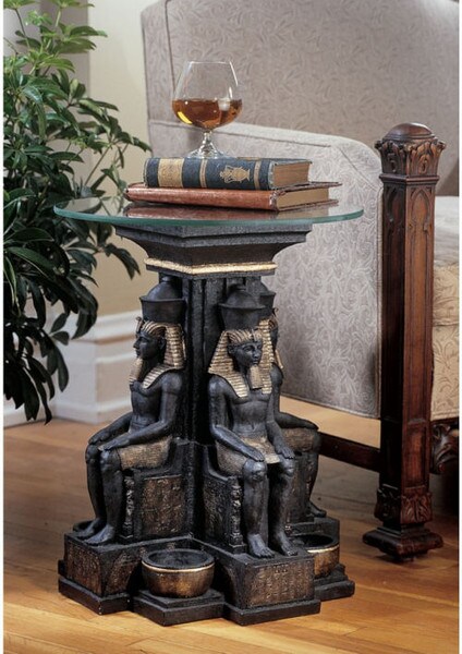 Ramses Egyptian Sculptural Table Furniture Decorative Art Blend History